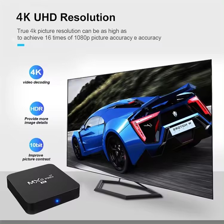 4K MXQPRO 5G Rockchip rk3128 4K Android tv box smart tv box 4k Smart Direct supply Media Player High Resolution 4K TV BOX