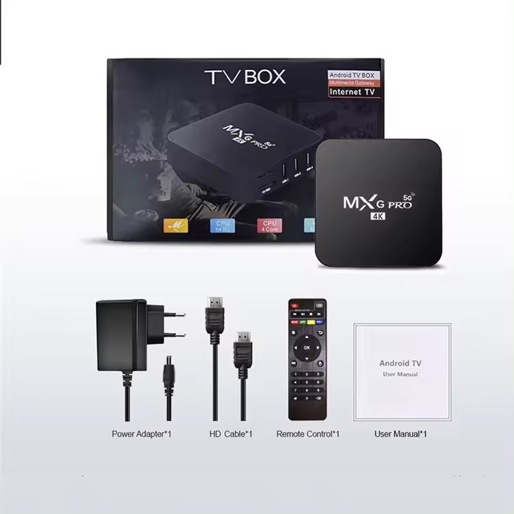 4K MXQPRO 5G Rockchip rk3128 4K Android tv box smart tv box 4k Smart Direct supply Media Player High Resolution 4K TV BOX