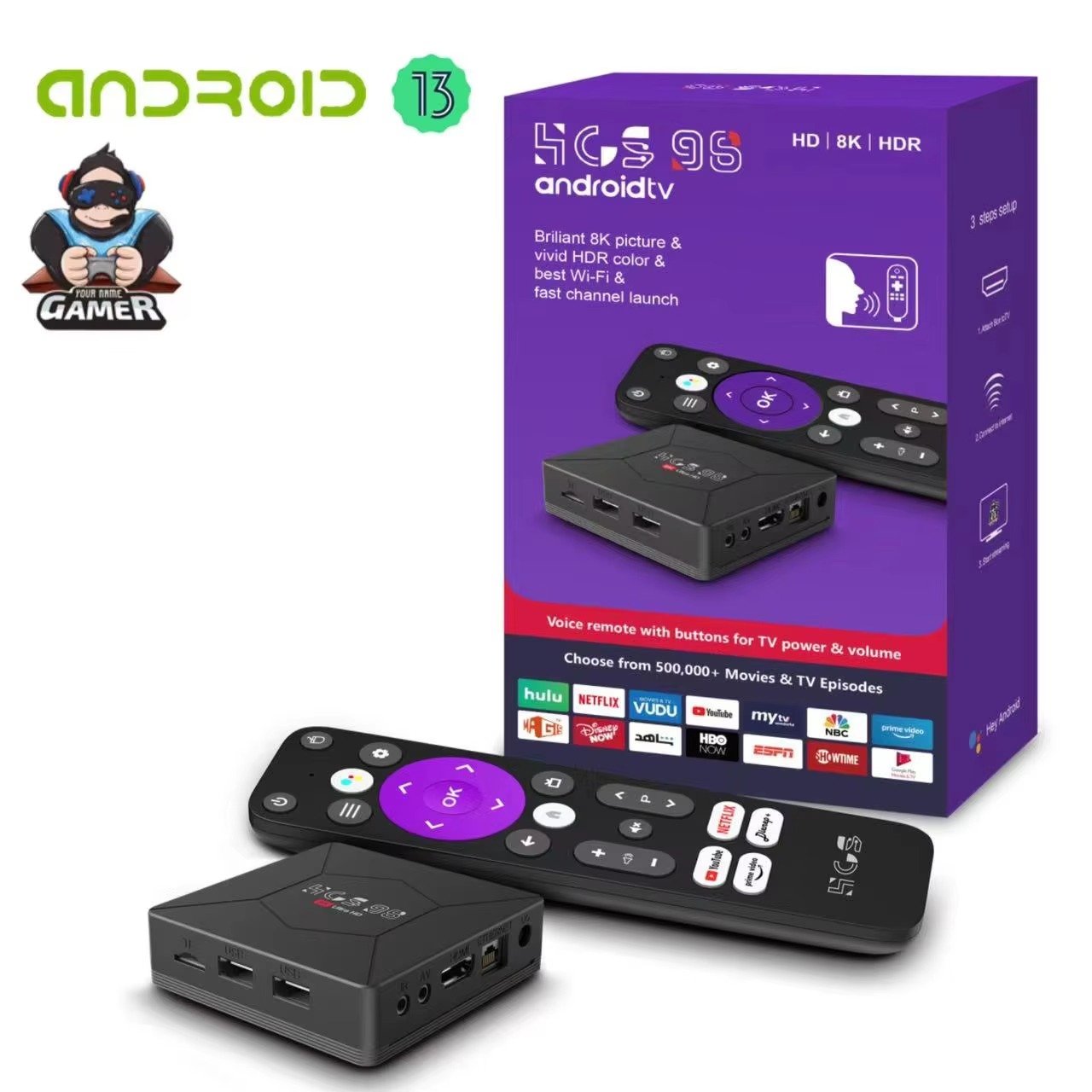 2.4G 5G Dual Wifi Android TV Box 4GB 16GB 4K Ultra Streaming Set-top box Global Media Player Android TV BOX