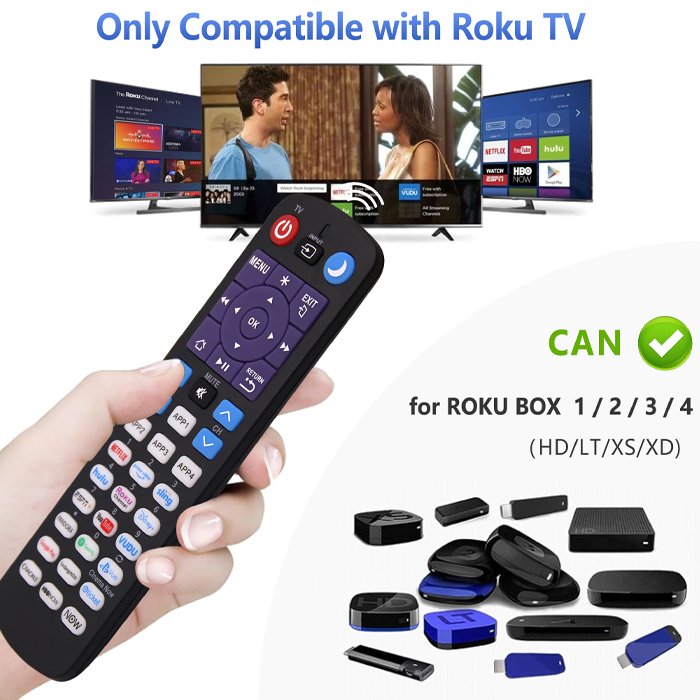 Customize Riry Replacement ROKU TV Universal Remote Control ABS ROKU Box Remote Control