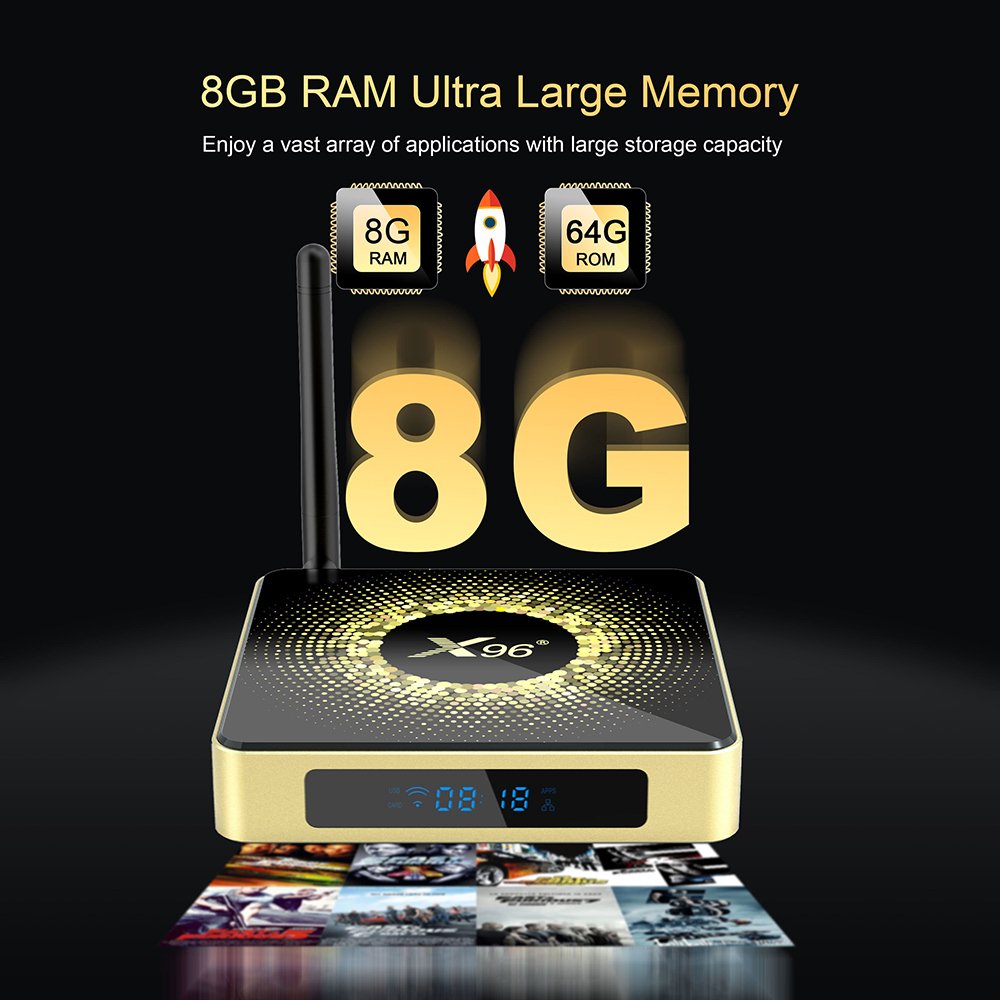 X96 X10 Amlogic S928X-J Android TVBox 8GB RAM 64GB ROM Support 8K USB3.0 Wifi6 BT5.2 1000M LAN Media Player Set Top Box