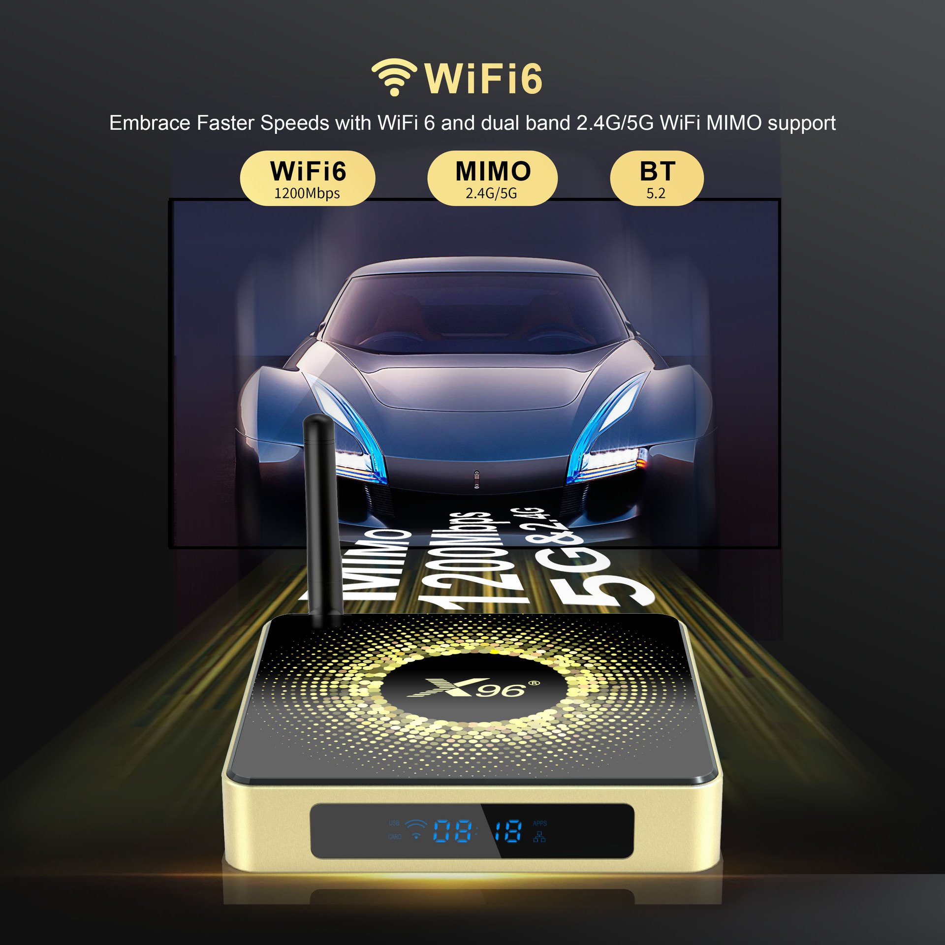 X96X10 S928X Set Top Box Android 11 Bluetooth Voice 8K Dual WiFi6 Gigabit TV box TV box