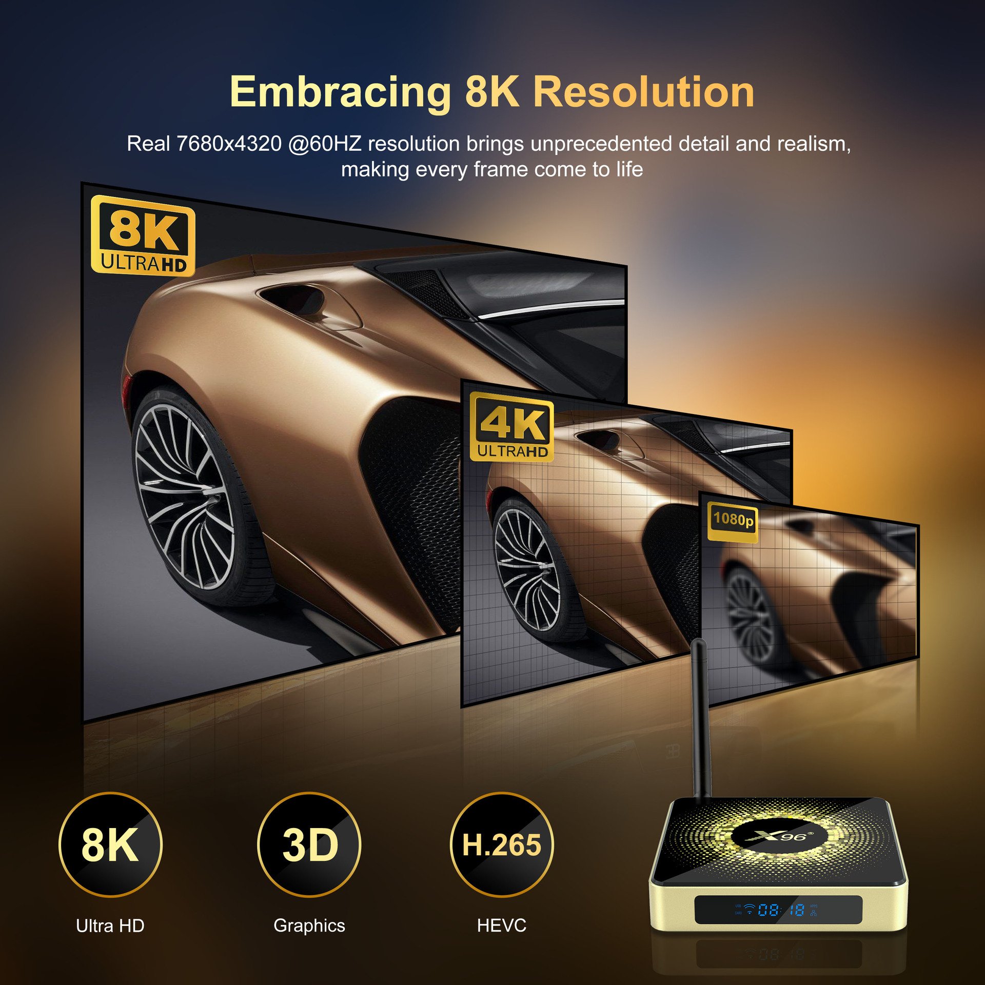 X96X10 S928X Set Top Box Android 11 Bluetooth Voice 8K Dual WiFi6 Gigabit TV box TV box