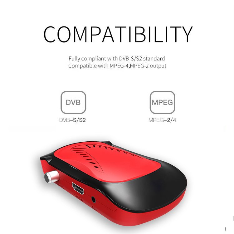 OURSTONE 1080P Full HD Mini DVB S2 TV Box CCCAM NEWCAM dvb s2 satellite tv receiver mini s2 h264 h265 tv decoder