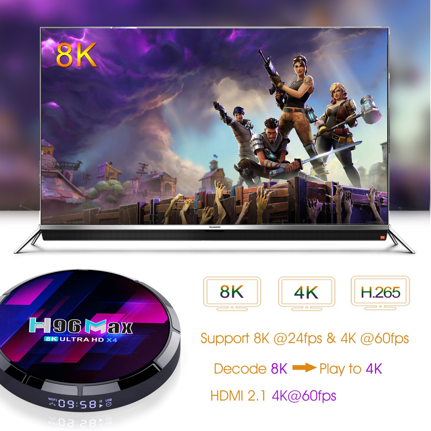 SYTA H96MAX 3528 Android 13 tv box 4GB64GB 2.4G&5GB Dual wifi 8K set top box