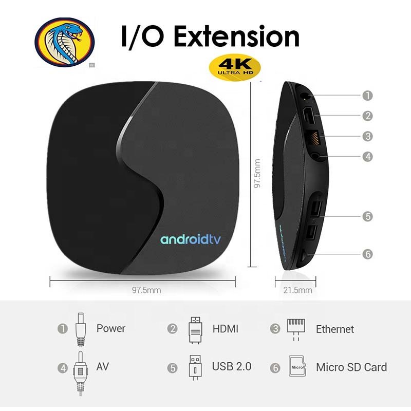 4K smart dual wifi tv Android TV Box V96 Bluetooth Voice Remote Control IP-TV App 4K HDR Smart Set-top Box