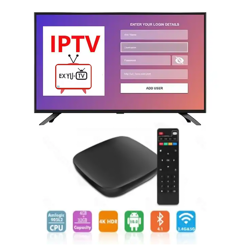 Strong 4K ott Android TV Box Smart IP TV Trex Media Player Set-top Box Hot Sell EX YU Germany Austria Albania IP TV