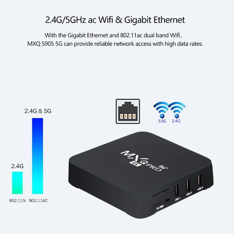 Cheap Set Top Box MXQ PRO 4K Media Player IPTV Android TV Box 3D Smart TV Box With 2.4G WiFi Remote Control