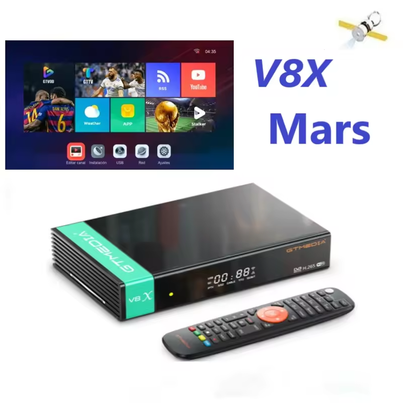 1Year warranty with Mars GTMedia V8X IP SAT TV Set Top Box DVB-S/S2/S2X Free to Air FTA Digital WIFI Satellite Receiver decoder