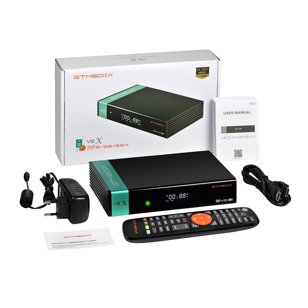 1Year warranty with Mars GTMedia V8X IP SAT TV Set Top Box DVB-S/S2/S2X Free to Air FTA Digital WIFI Satellite Receiver decoder