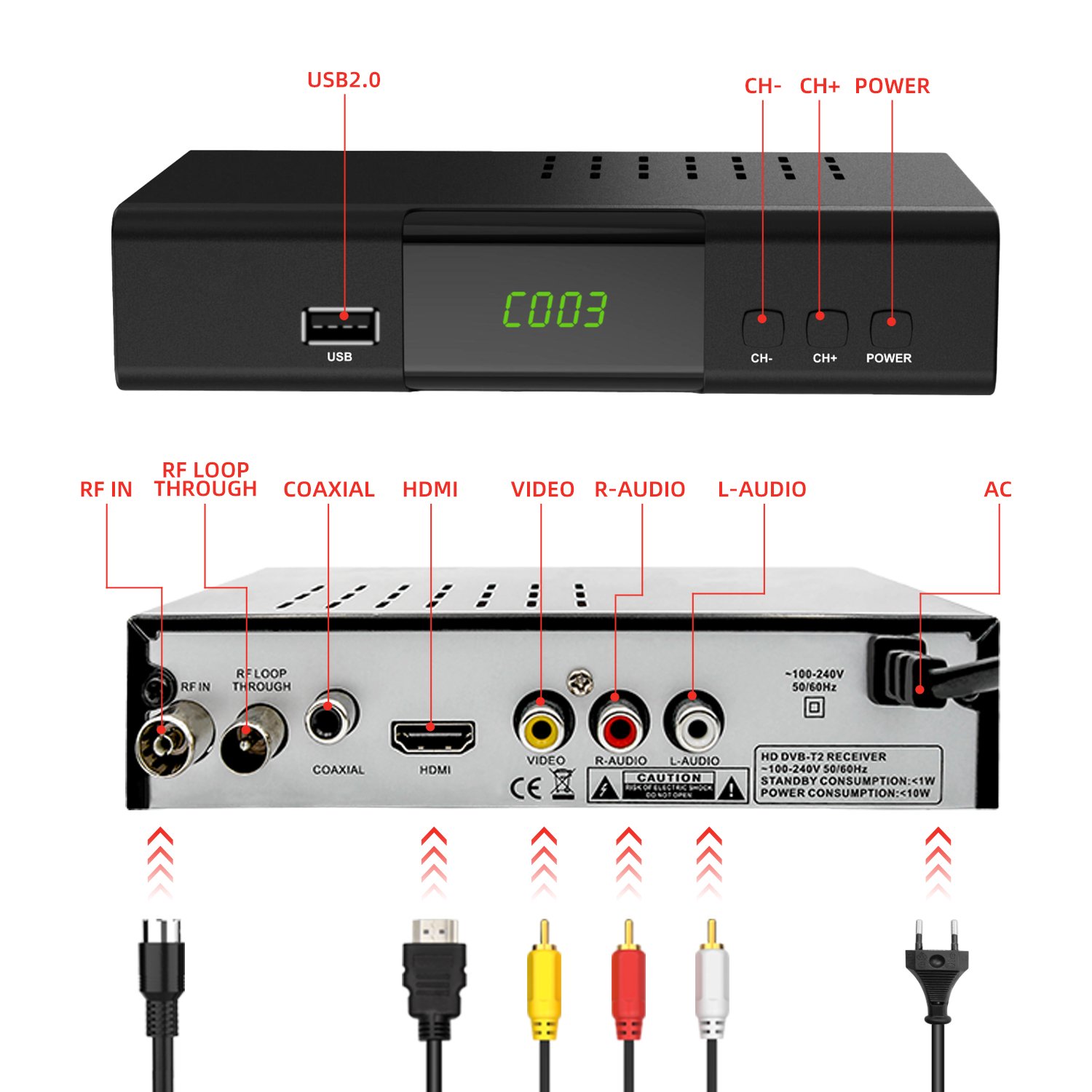 tv set-top box High performance mpg4 set-top box set top box dvb-t2 goods in stock dvb-t2