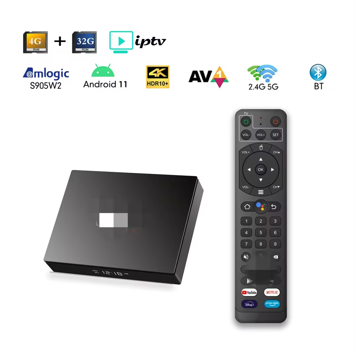 Set-top box MYTV- T9 S905W2 Android 11 4+32GB 8K TV version middleware Mytv Smaretrs 3 player Best Streaming media Player