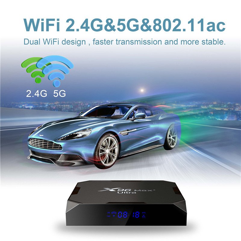 Top selling X96 Max Plus Ultra S905X4 chip 4G RAM 32G 64G ROM Android 11 TV box 8K dual WiFi set top box support voice remote