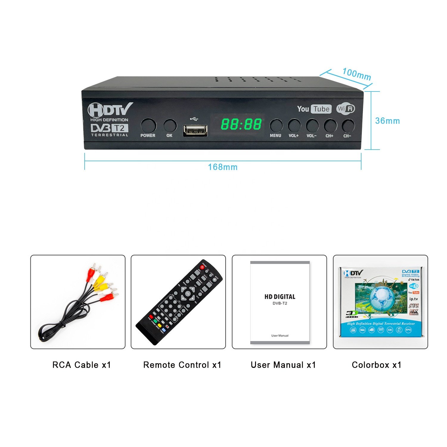 OEM Set Top Box Digital TV Terrestrial Receivers 1080P H.264 DVB T2 USB DVB-T2 Receiver STB TV Smart Box for Rissua Indonesia