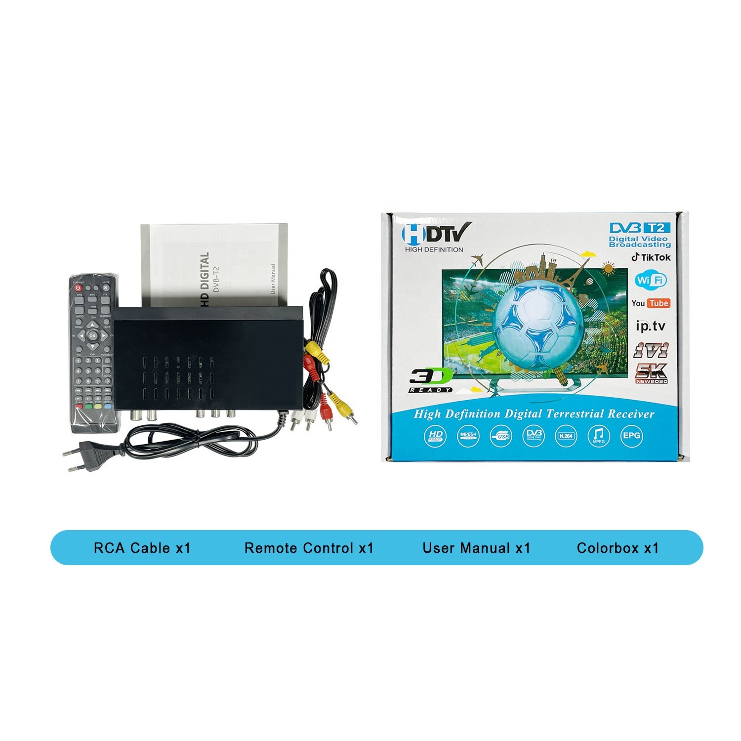 OEM Set Top Box Digital TV Terrestrial Receivers 1080P H.264 DVB T2 USB DVB-T2 Receiver STB TV Smart Box for Rissua Indonesia