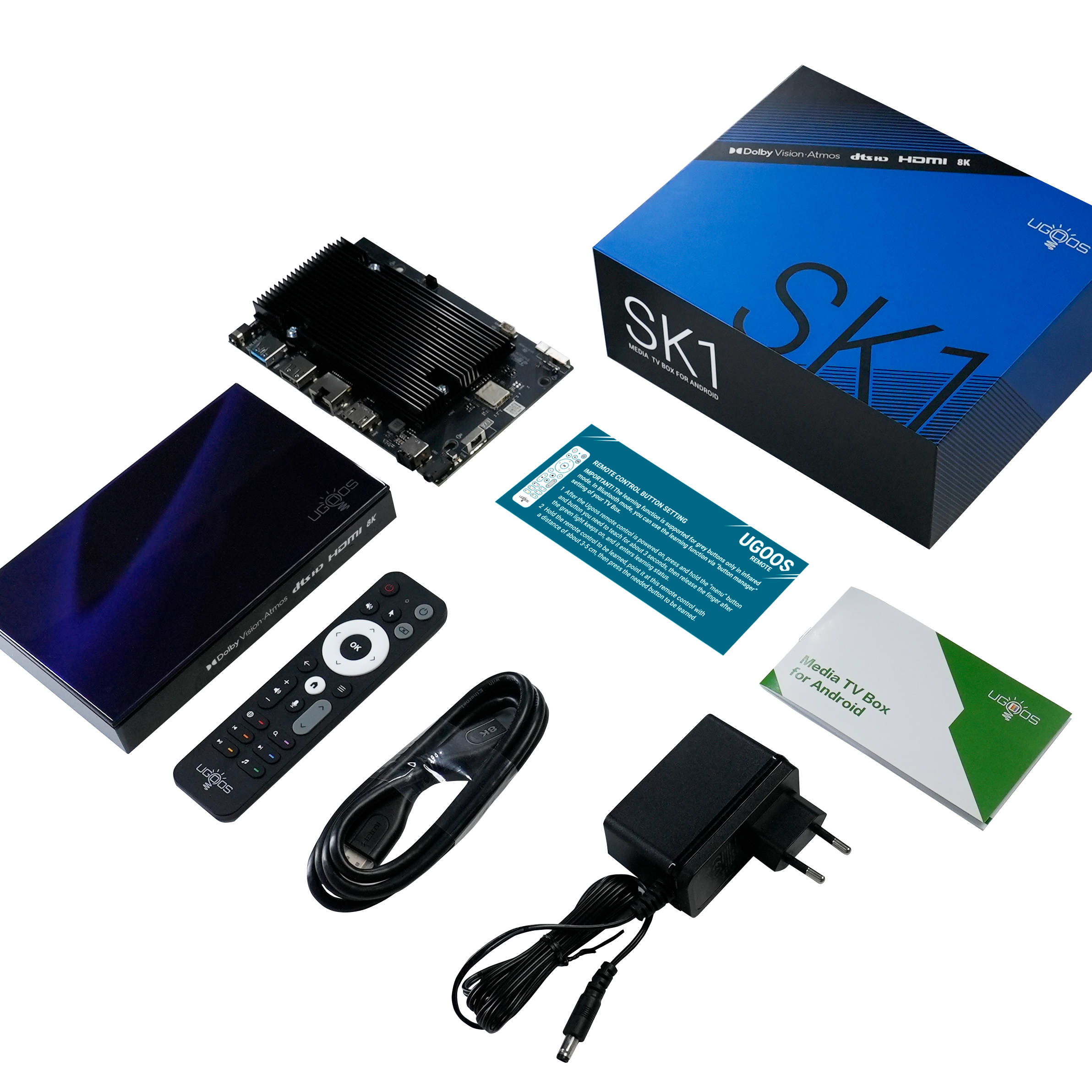 Newest UGOOS SK1 Smart Tv Box Amlogic S928X-K 8GB 128GB 2.0GHZ Android 11.0 WIFI6 BT5.2 Set Top Box 8K 4K smart Player