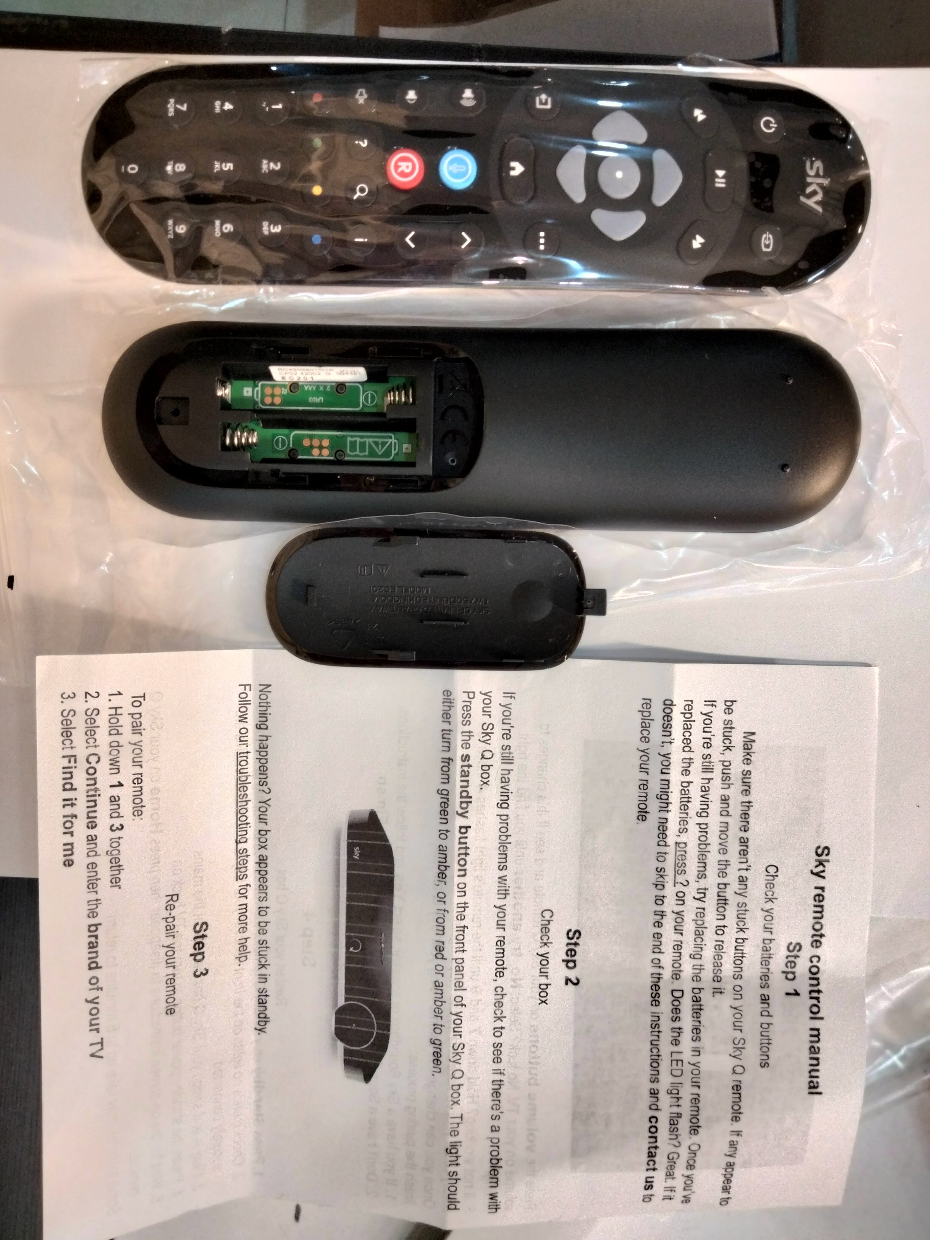 UK Market New Replacement Universal Work for Q Min Set Top Box Voice Remote Control with BT Search Voice Remote Control