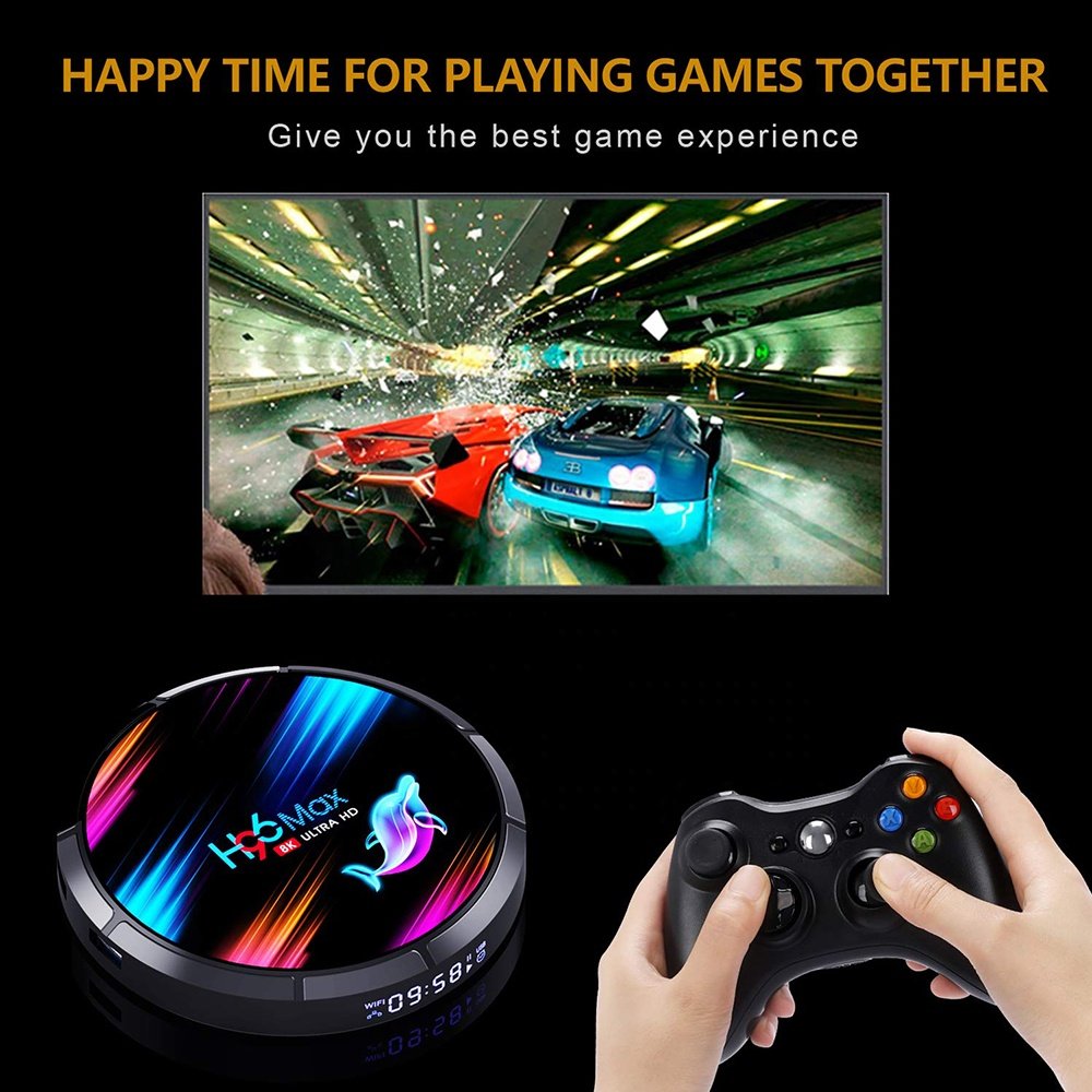 Yinzam Amlogic S905 8K Smart TV Box Android 9.0 Set Top Box / H96 Max Android TV Dongle with BT Japanese TV 8K OTT Box