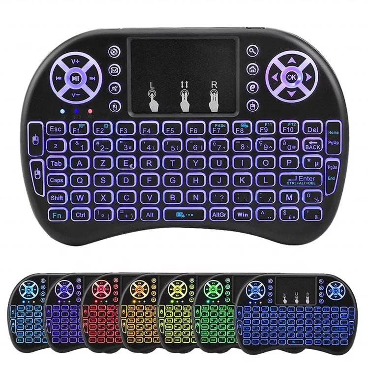 Hot Selling Cheap Price I8 Mini Wireless Keyboard 2.4g Fly Air Mouse 3 Colors Backlit Touchpad Handheld For Android Tv Box