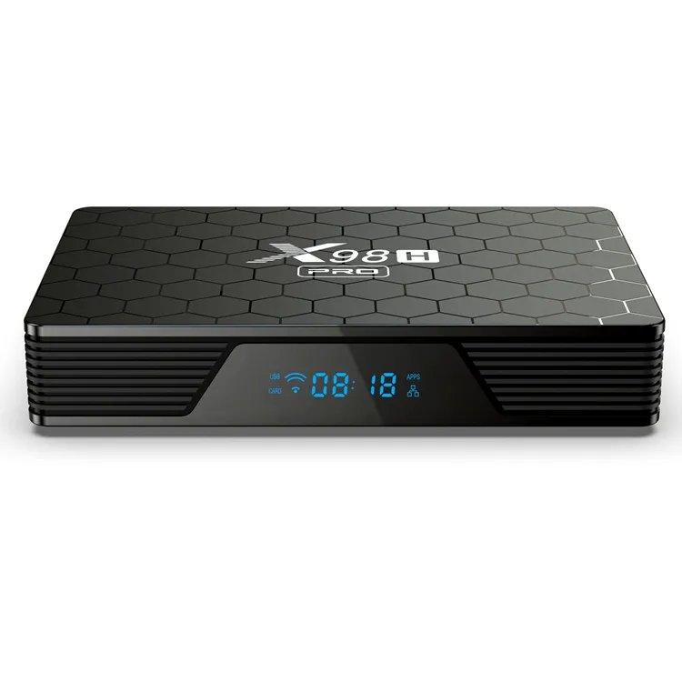 cheap price X98H pro smart tv box Allwinner H618 android 12 4k TV box 4gb 32gb with time display x98h pro