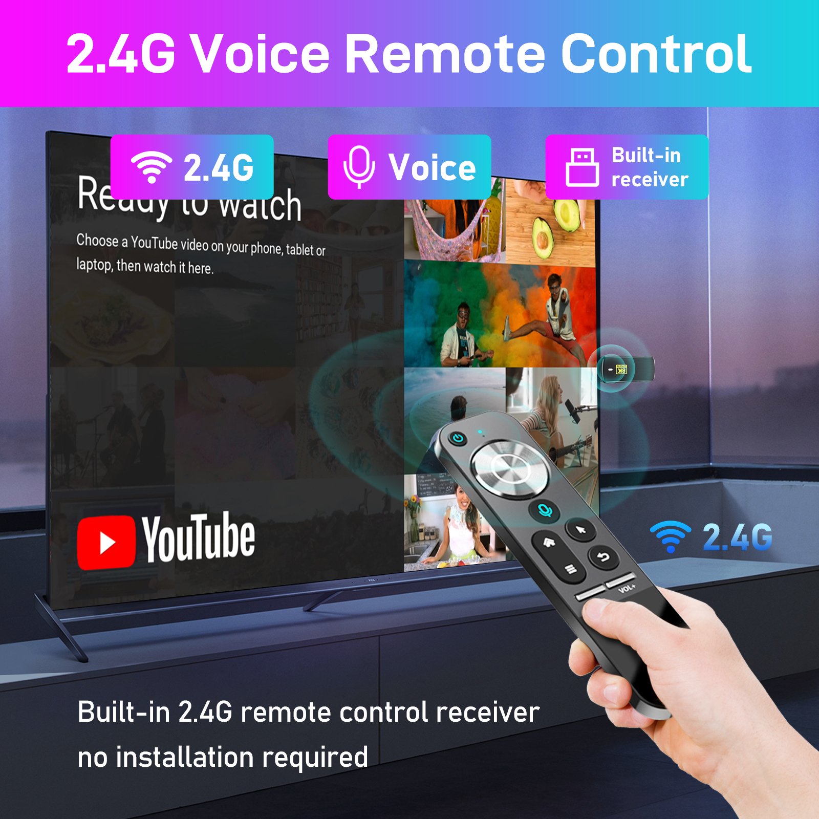 H96 Max M3 8K TV Stick Android 13 Quad Core RK3528 with Voice Remote Control 2GB/16GB Smart TV Box 4k Set Top box Fire tv stick