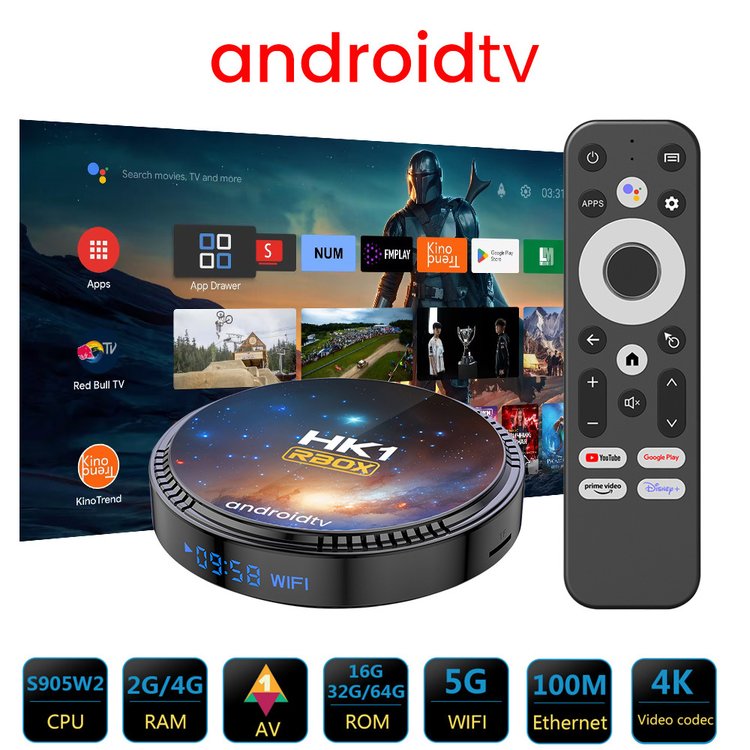 WT2 Android 11 Network Set Top Box Amlogic S905W2 Quad-Core HD Player Tv Box