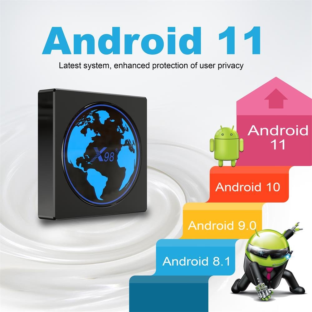 X98 Mini Android 11 4k Android Box Smart Tv 2024 Smart Tv Box X98 Mini android 11.0 S905w2 Set Top Box