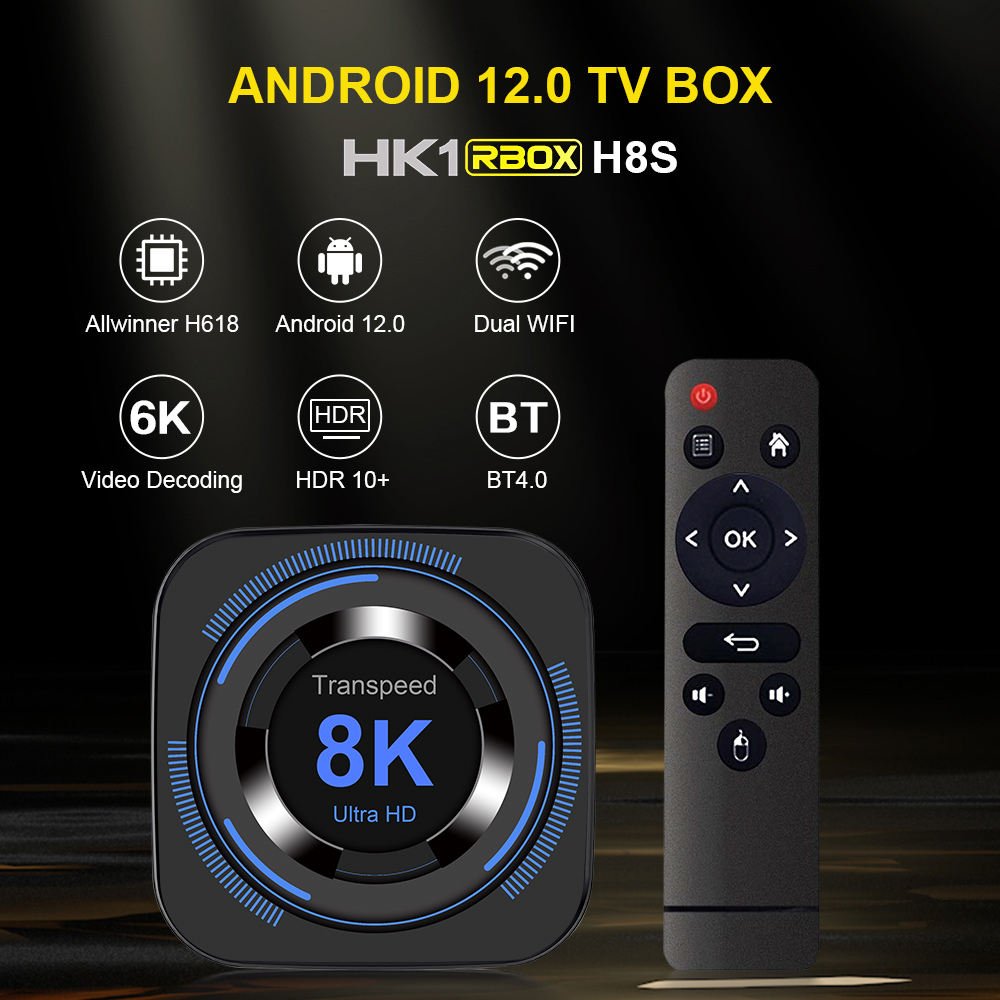Wholesale Android 12 8K 3D Set Top Box Allwinner H618 4GB 32GB Smart Android OTT dual wifi TV Box