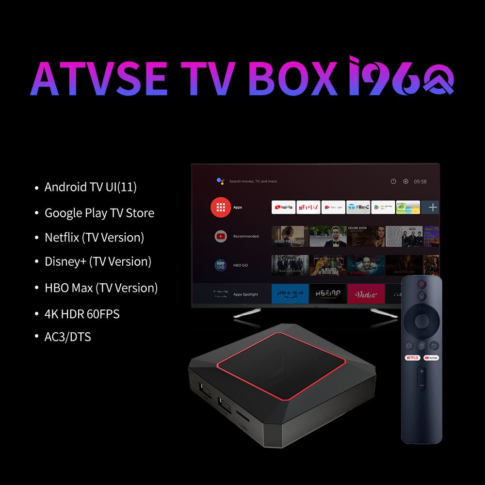 Topleo I96Q ATV smart atv box 32gb android 11 set top box ip tv with dual wifi Supports 4K video decoding tv box android