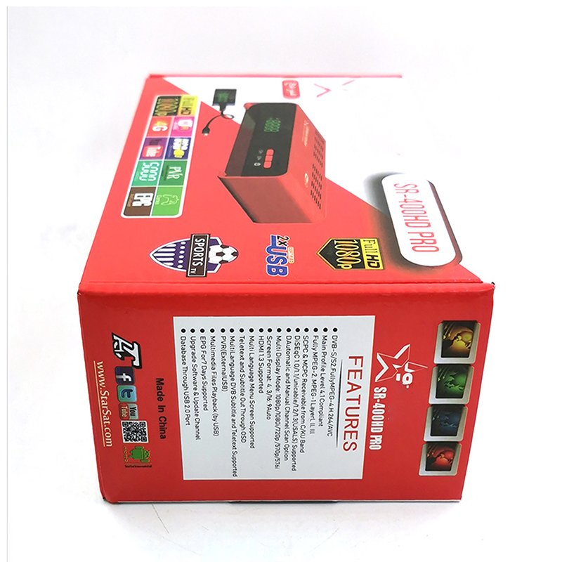 Top Selling Satellite TV Receivers set top box tv digital SR Star and sat 400 HD pro satellite receiver