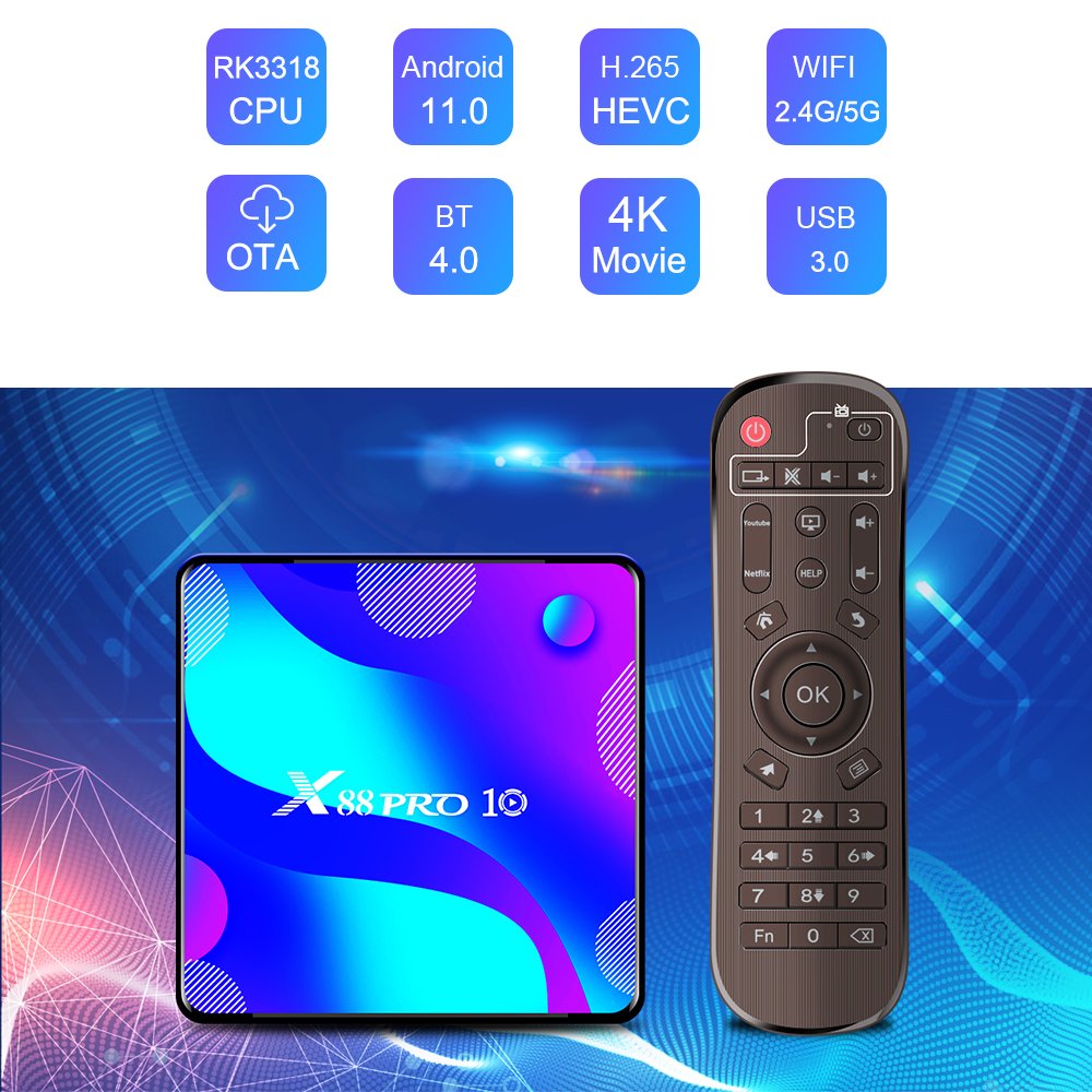 Cheapest TV Box Android 4GB Ram 128 Rom Smart TV Box For movies Digital Set Top Box