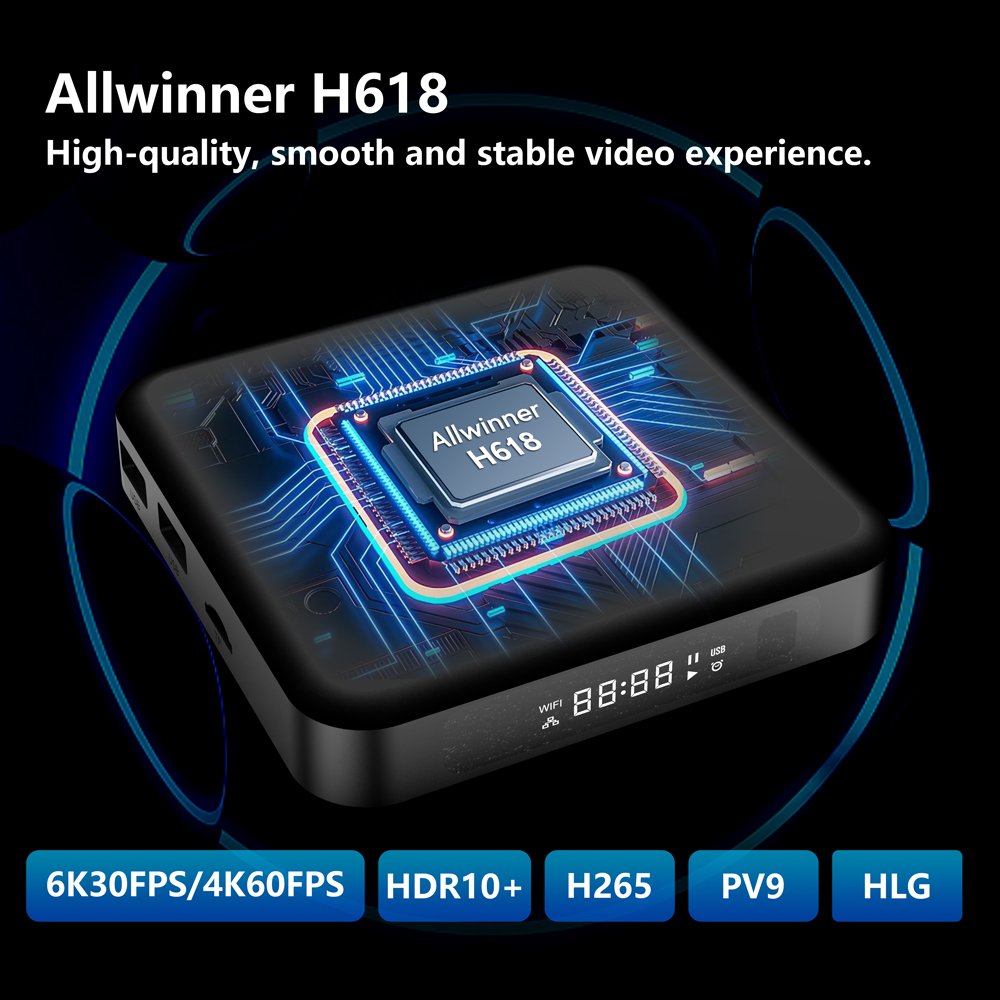 Elebao X8 PLUS Android TV Box H618 4K 4GB 64GB WiFi BT 5.0 Android 12 Set Top Tvbox Smart Android TV Box