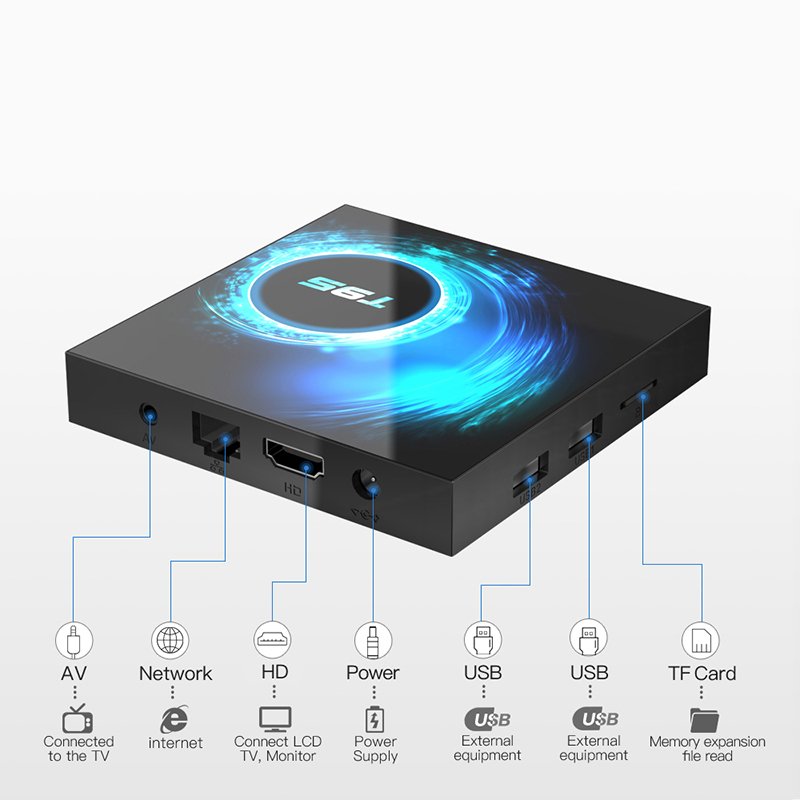 HD Black Video Full Movie Download Ip tv T95 Smart Tv Android Box Pro 4K 8K Play Store SuperBox Indonesia Set-Top Box