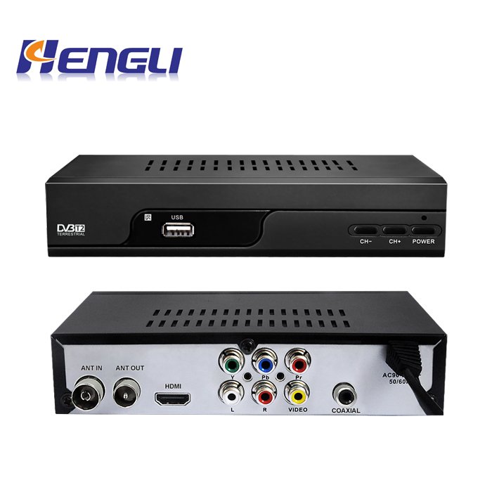 High performance dvbt2 receiver media player stb tv digital Digital DVB T2 Set Top Box