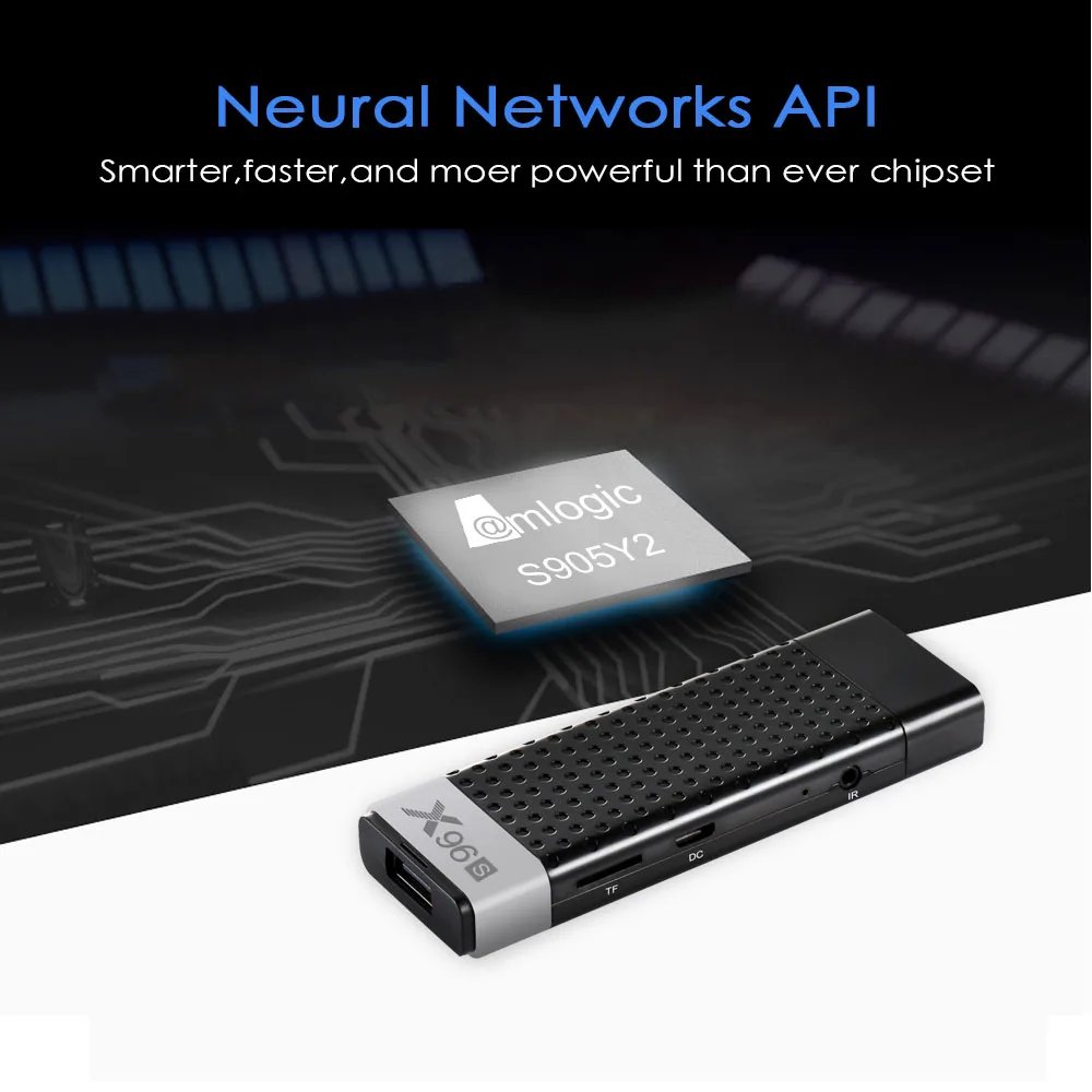 2024 New 4k Android TV Stick dongle X96S Amlogic S905Y2 Quad Core Android 8.1 Tv Box X96S 2.4G 5.8G Wifi SET TOP BOX