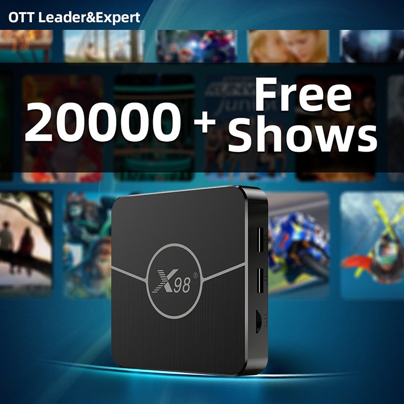 X98 Plus Amlogic S905W2 TV Box Android 11 Dual Band WIFI 100LAN 4K set-top box 4GB 32GB Android Ott TV BOX