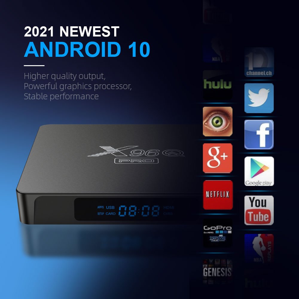X96Q PRO Android Tv Box Smart 4k 2GB 16GB Wifi Internet Streaming Set-top Box Factory price Wholesale Ready to ship