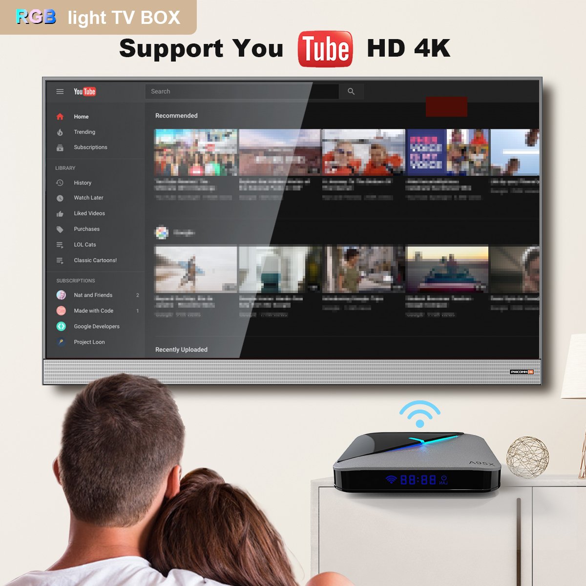 A95XF3 Air Smart TV set-top box Android 9 dual-band wifi HD extreme color S905X3 TV set-top box