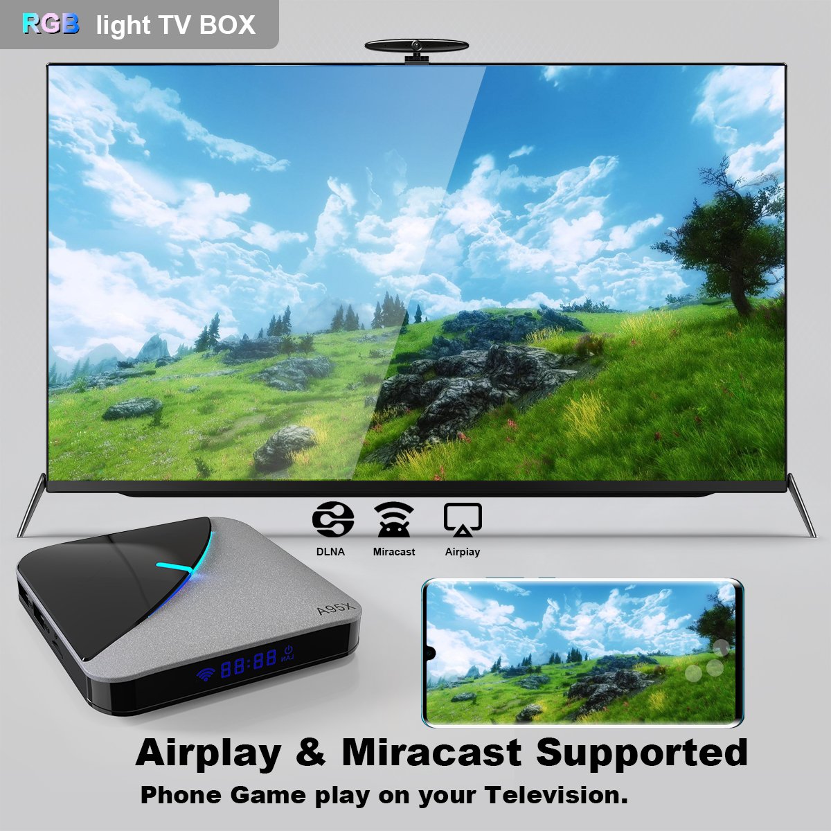 A95XF3 Air Smart TV set-top box Android 9 dual-band wifi HD extreme color S905X3 TV set-top box