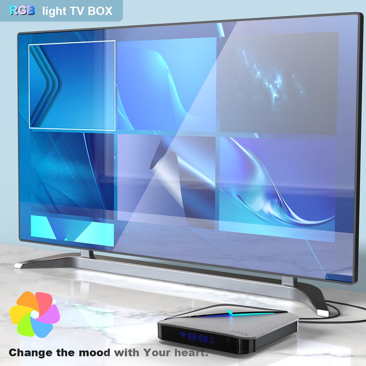A95XF3 Air Smart TV set-top box Android 9 dual-band wifi HD extreme color S905X3 TV set-top box