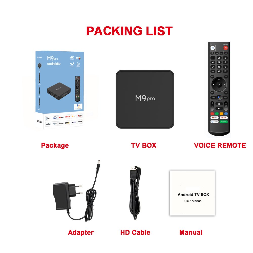 Cheapest Factory price M9 Pro TVbox 4gb 64gb Amlogic S905x4 Android 11.0 1000M lan BT 4k ATV box smart Set top box M9 pro