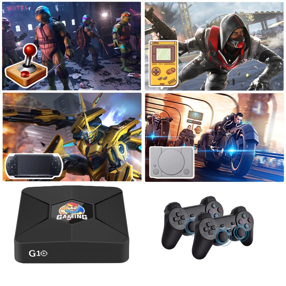 2-in-1 GAMES TV BOX Android 12.1 Retro Games PSP Arcade 30000+ Games 4K Android Set-top Box 2.4G/5GHZ WIFI wireless gamepad