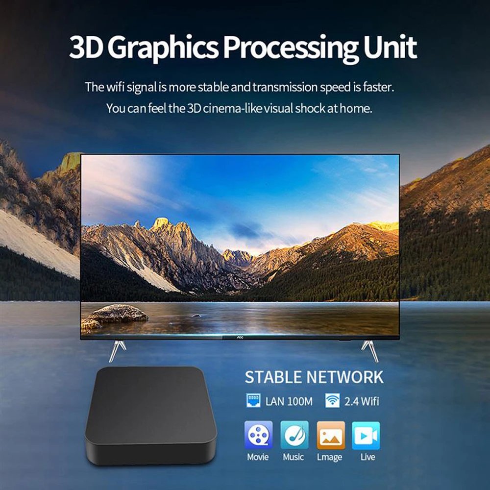 New Super Low Price TV Box PRO 5g Version Android 9.0 HD4K with 2G Ram 16G Rom WIFI 2.4GHZ