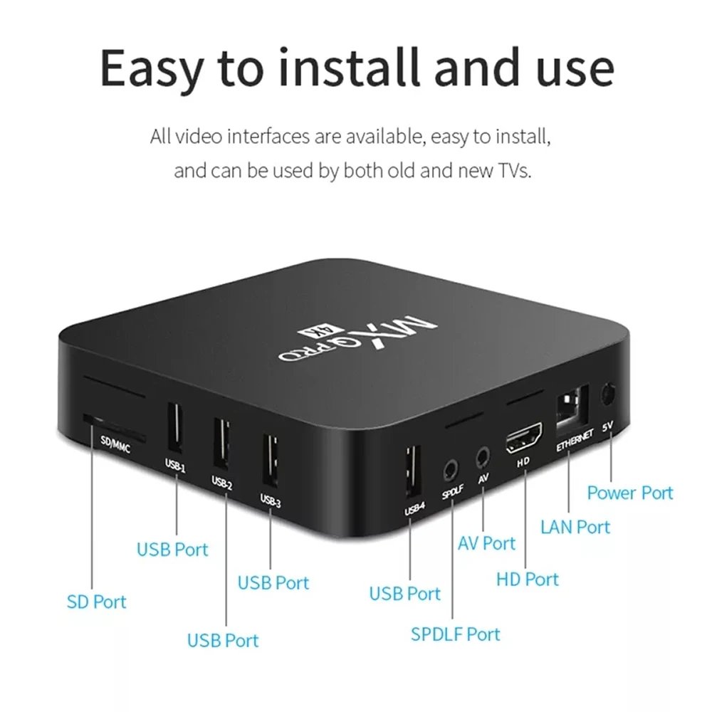 New Super Low Price TV Box PRO 5g Version Android 9.0 HD4K with 2G Ram 16G Rom WIFI 2.4GHZ