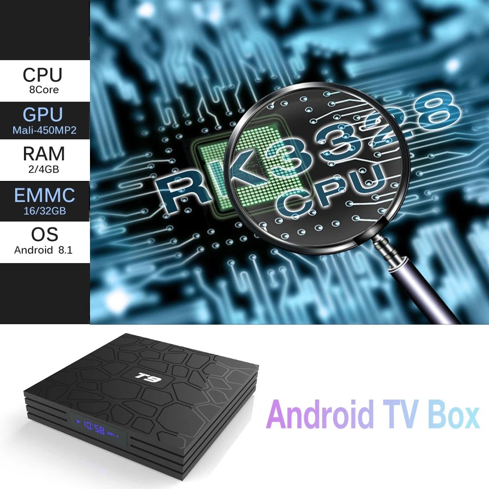 Limited-time promotion Android TV Box mytv T9 4+32G S905W2 Smart Voice 4K Home theater+Live channel set top box