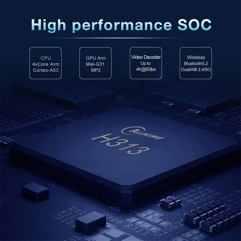 2023 Tv Box Android 10 Q1 ATV Allwinner H313 with BT Voice Remote Quad Core 5G Wifi 4k 2GB 16GB smart tv android box Set-Top Box