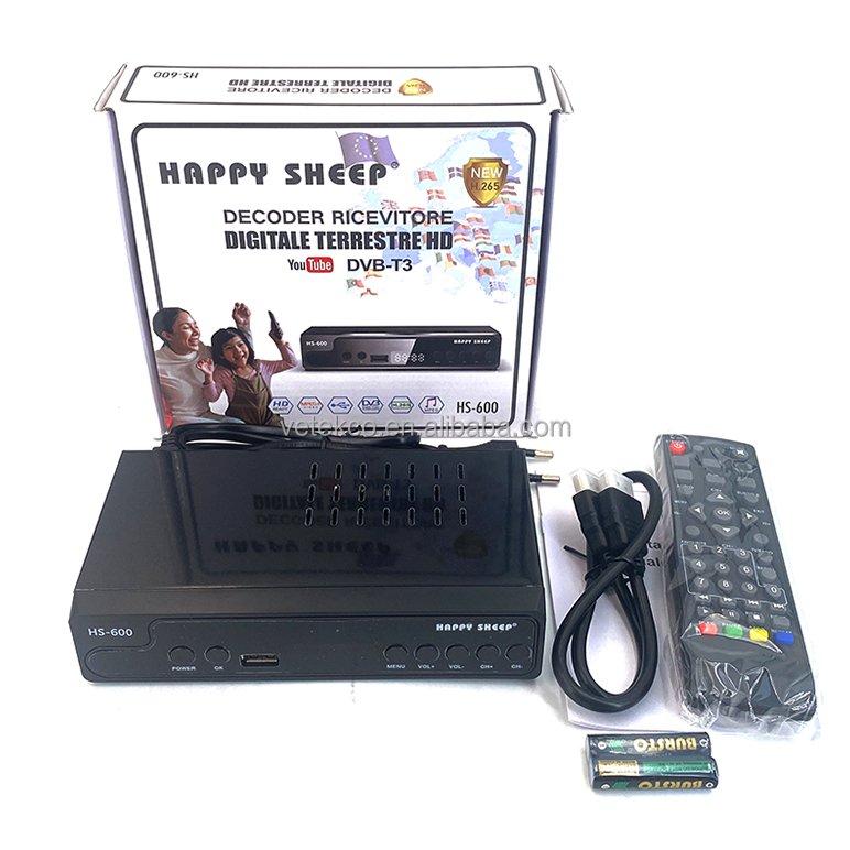 HD DVB T2 Decoder HEVC Digital TV Receiver DVB T2 H.265 HEVC FTA Set Top Box