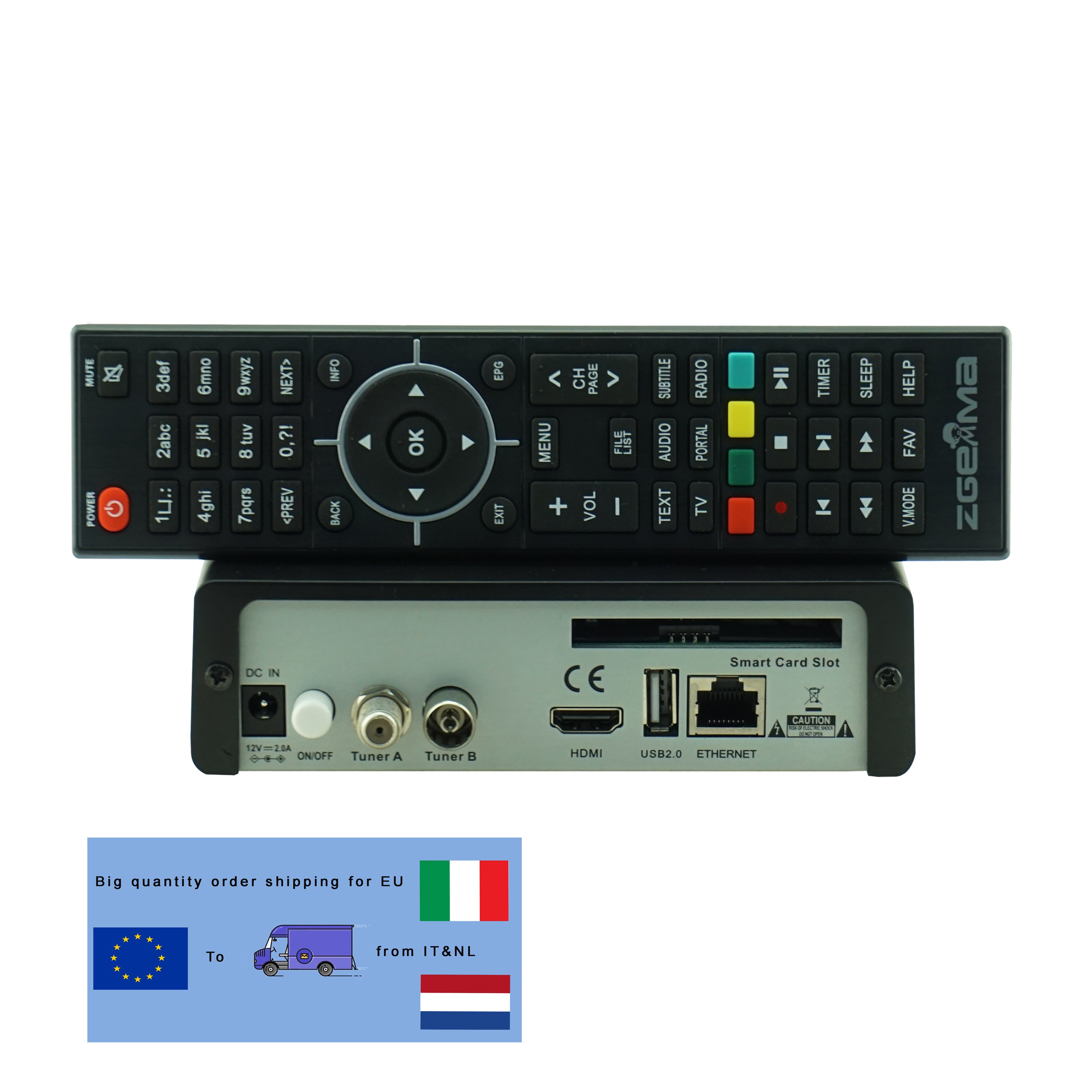 Satellite Tv Receiver ZGEMMA H8.2H DVB-S2X+T2/C Equipped with Enigma2 Linux Operating System Set Top Box