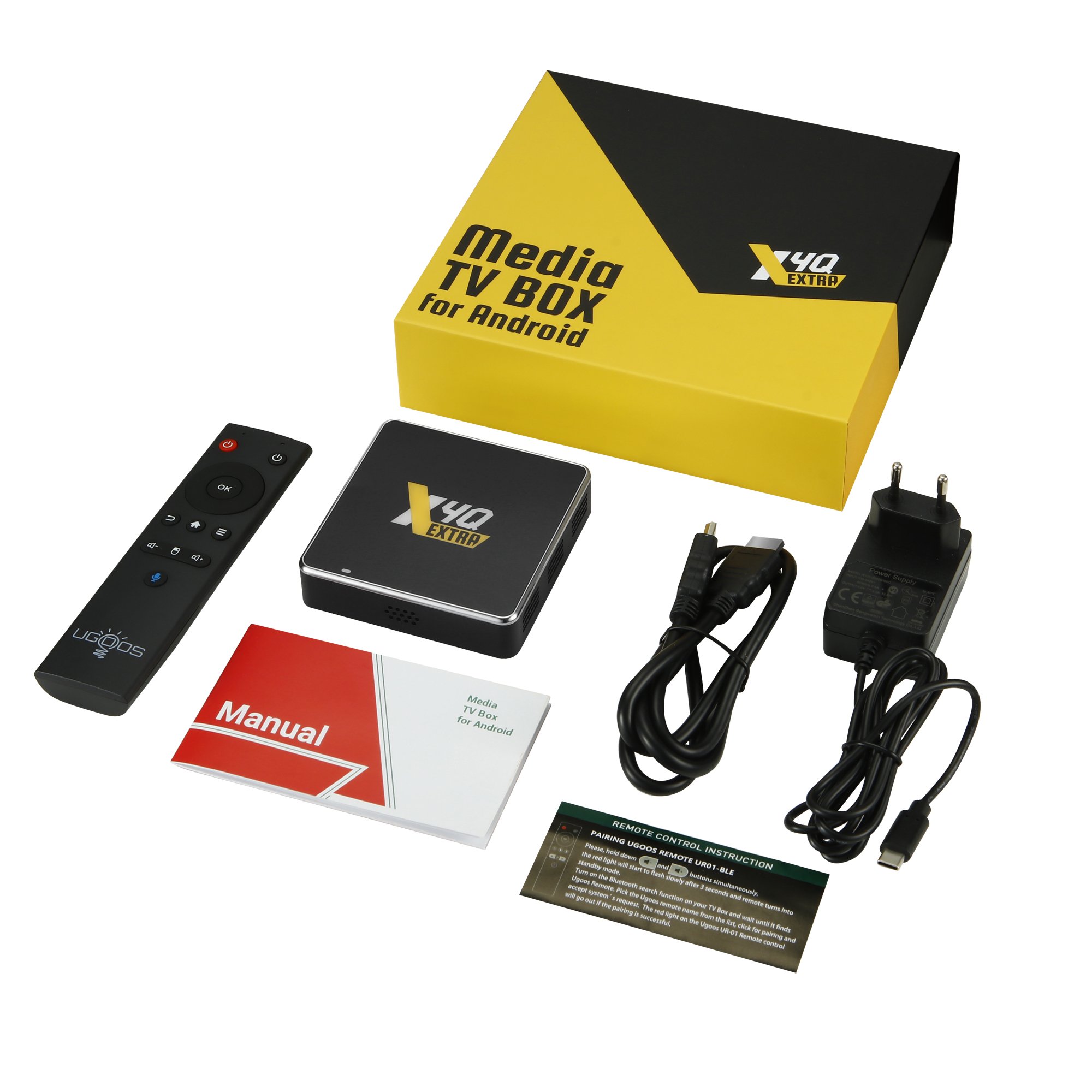 2023 New Ugoos X4Q extra PRO PLUS X4 CUBE Amlogic S905X4 Android 11 TV Box 1000M DDR4 4GB Ram 128GB Rom 4K Set-Top Box
