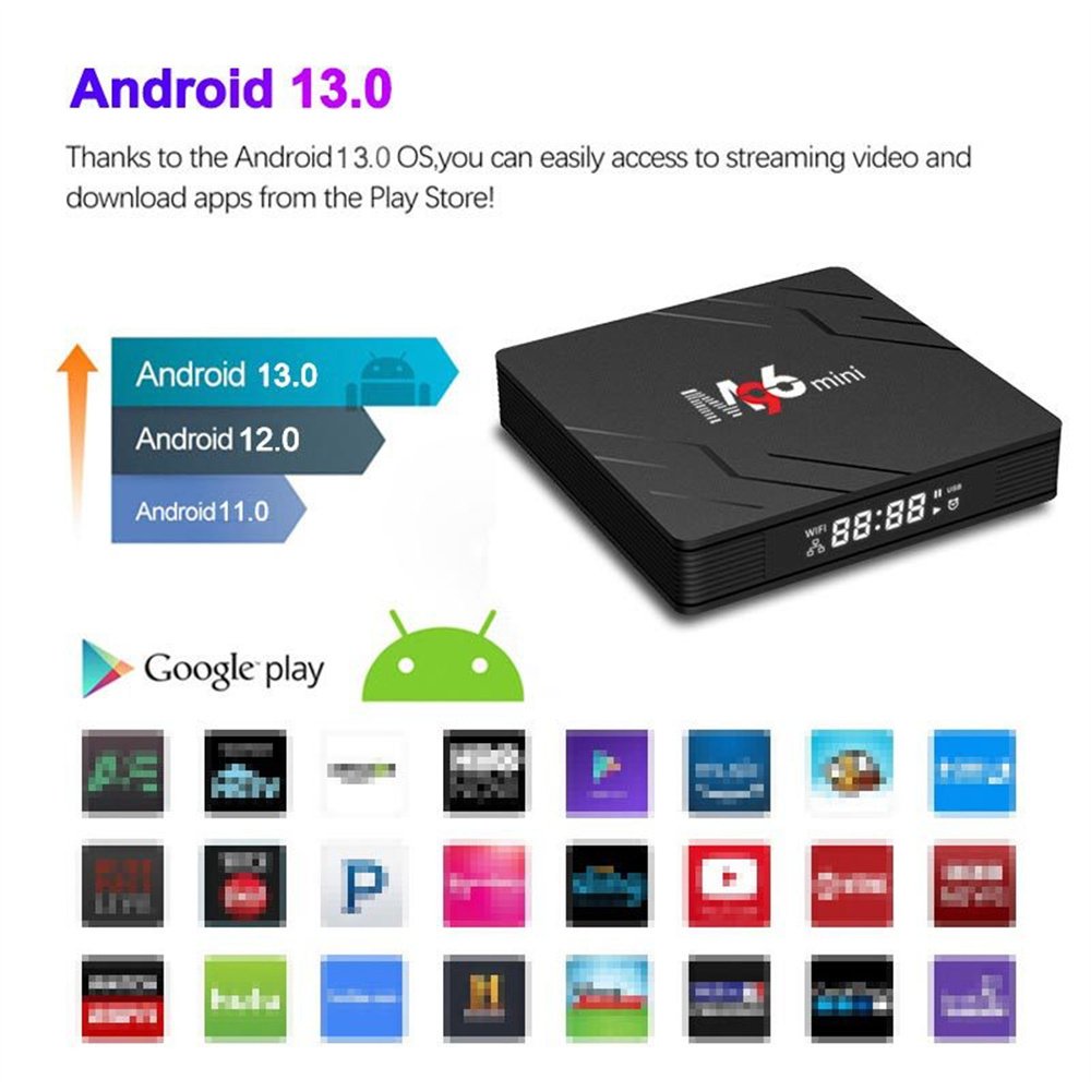 M96 Mini Smart TV Box 2GB/4GB 16GB/32GB/64GB Android 13.0 tv box RockChip RK3528 2.4G 5G Wifi6 Media Player Set Top box